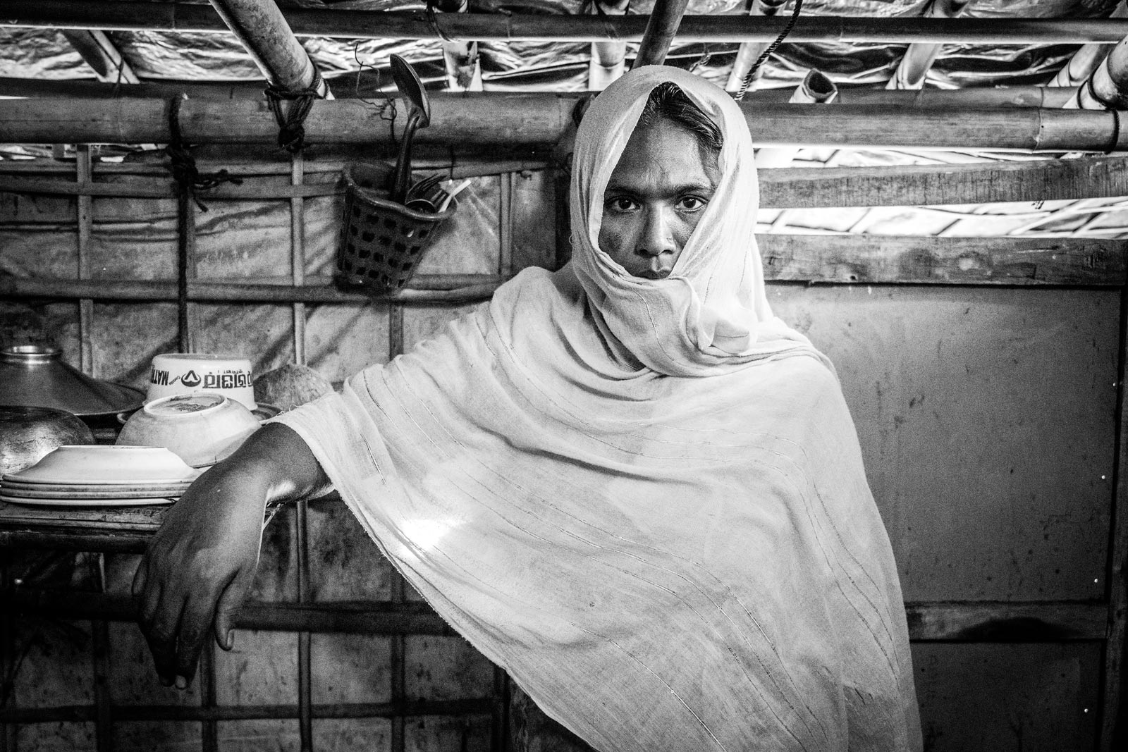 <p>​Interior, Rohingya camp</p>