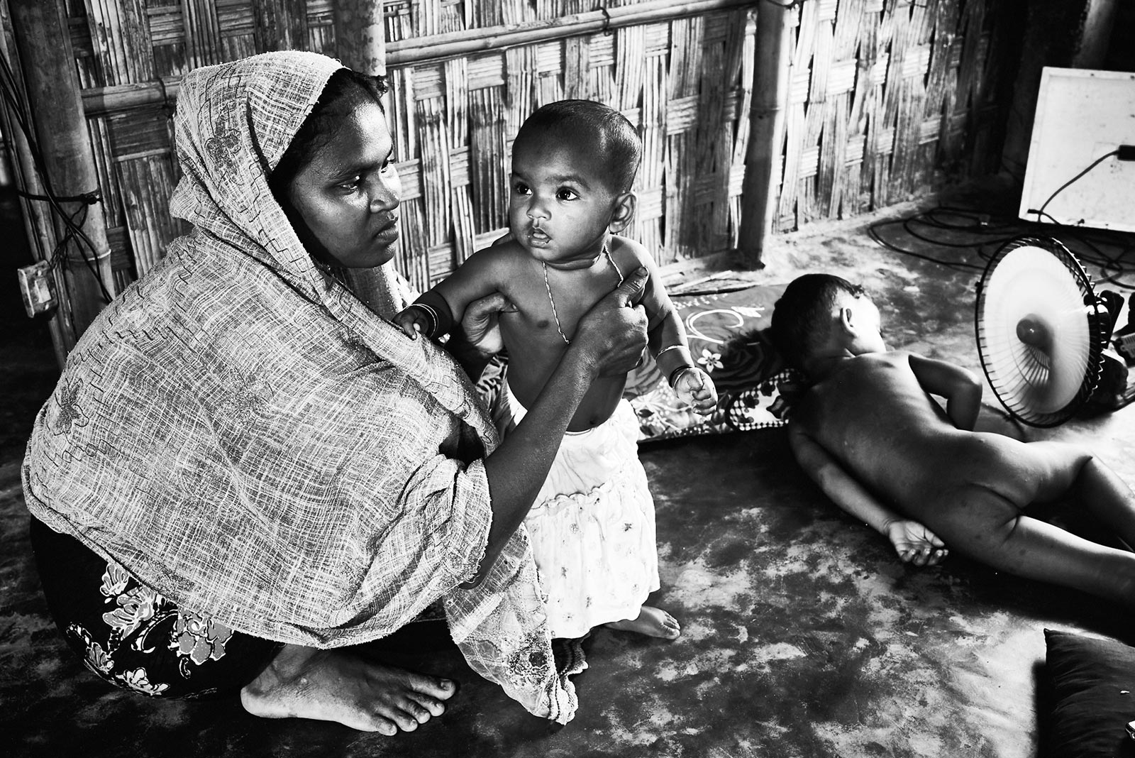 <p>​Interior, Rohingya camp</p>